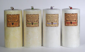 natural soy wax candle pillars