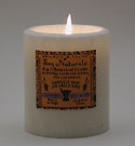 candle with a well burned quarter-inch well