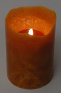 candle with a tapered well