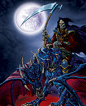 Dragon Reaper - death rides a dragon by Ed Beard