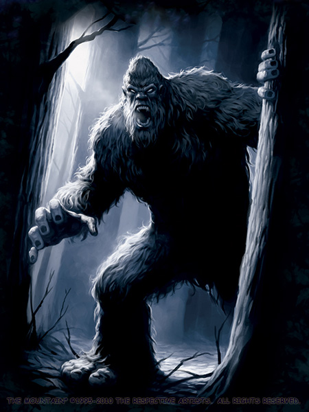 Sasquatch - a scary Bigfoot piture by James Ryman